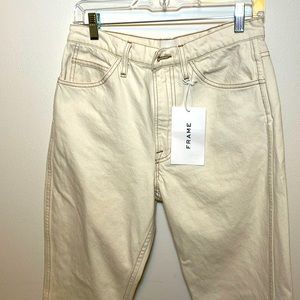 Frame Denim Women's Straight Leg Jeans in Cream